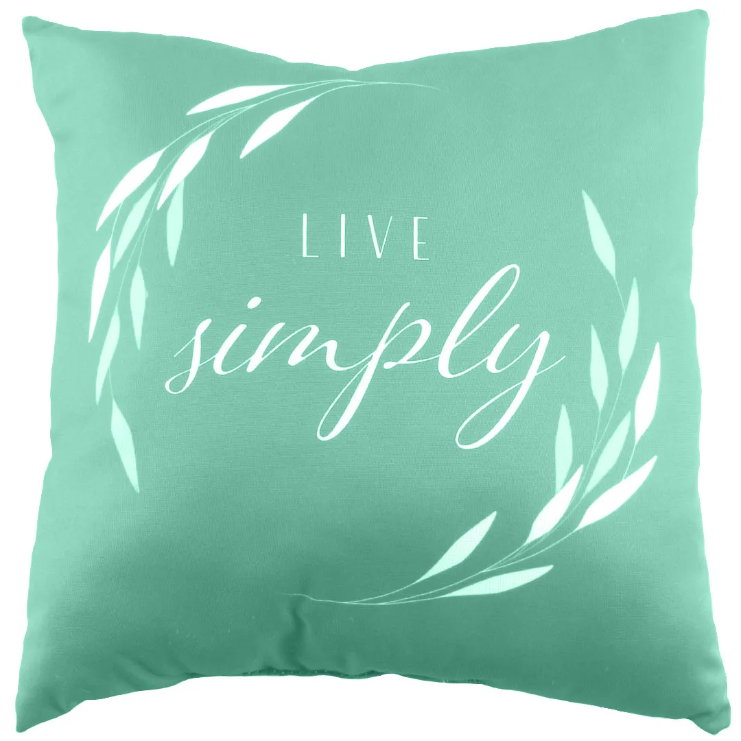 Live Simply Reversible Pillow - More Colors Available