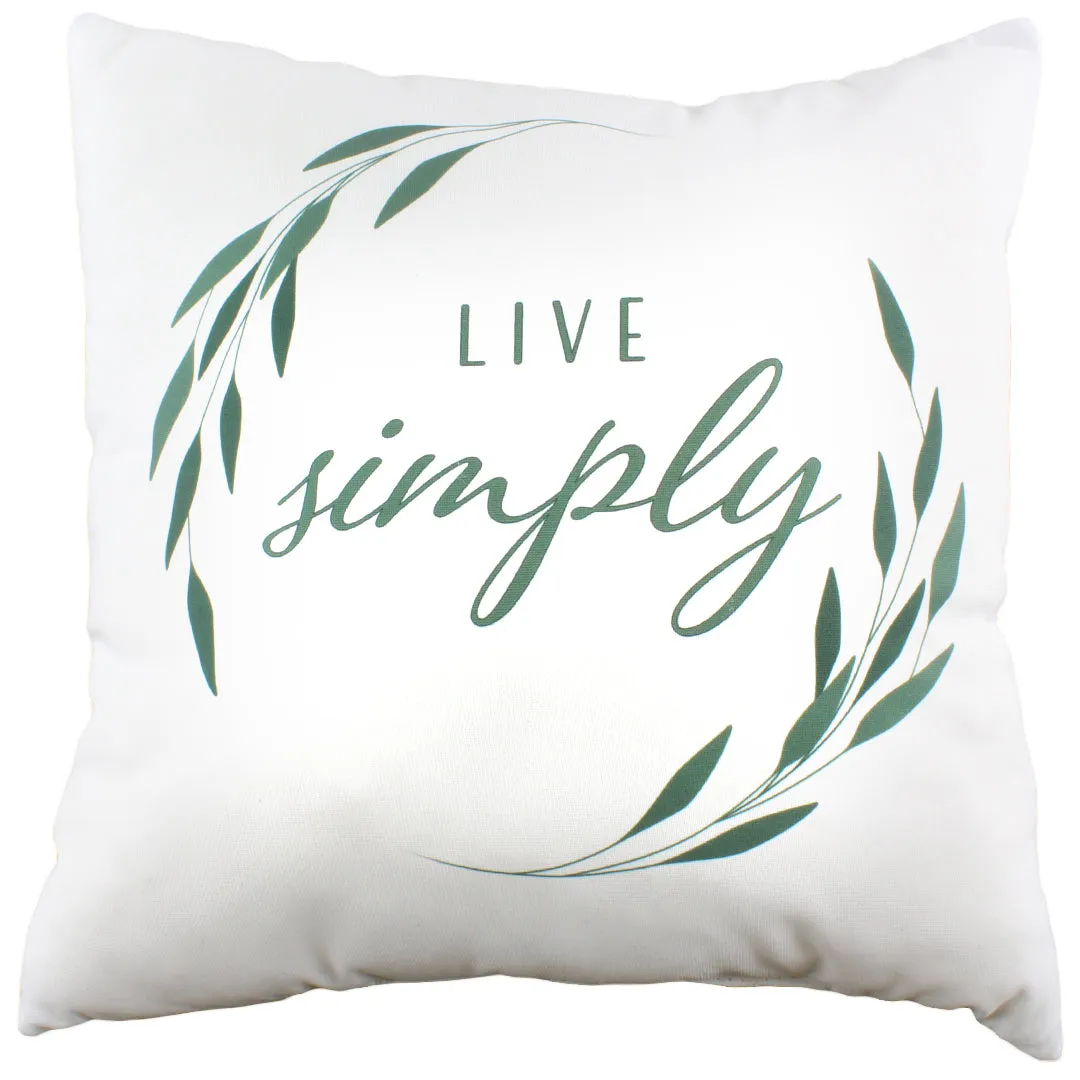 Live Simply Reversible Pillow - More Colors Available