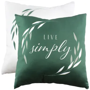 Live Simply Reversible Pillow - More Colors Available