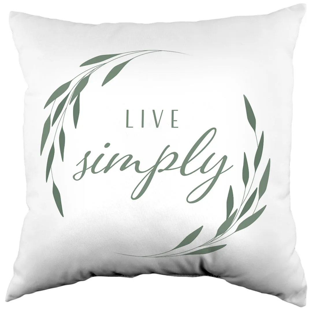 Live Simply Reversible Pillow - More Colors Available