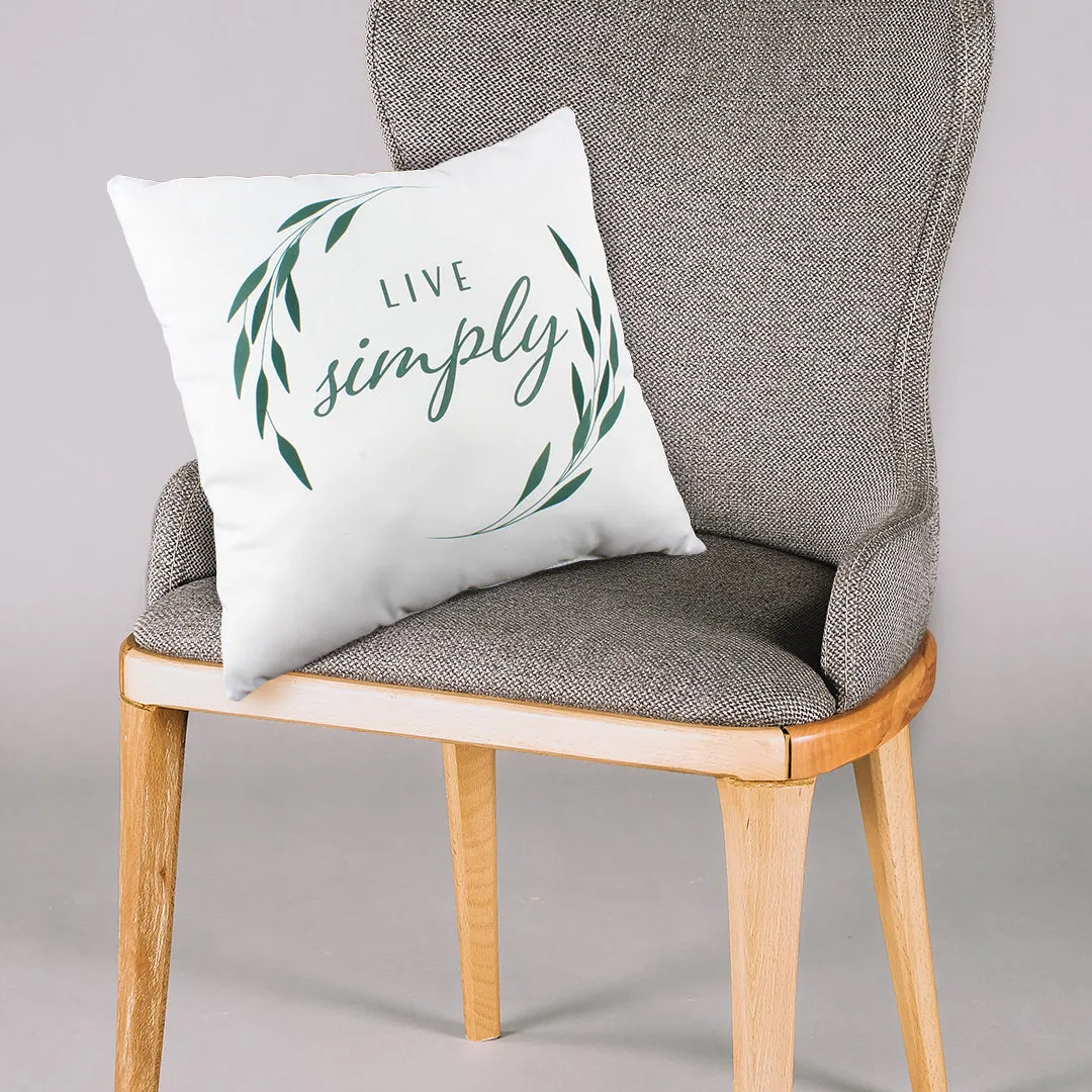 Live Simply Reversible Pillow - More Colors Available