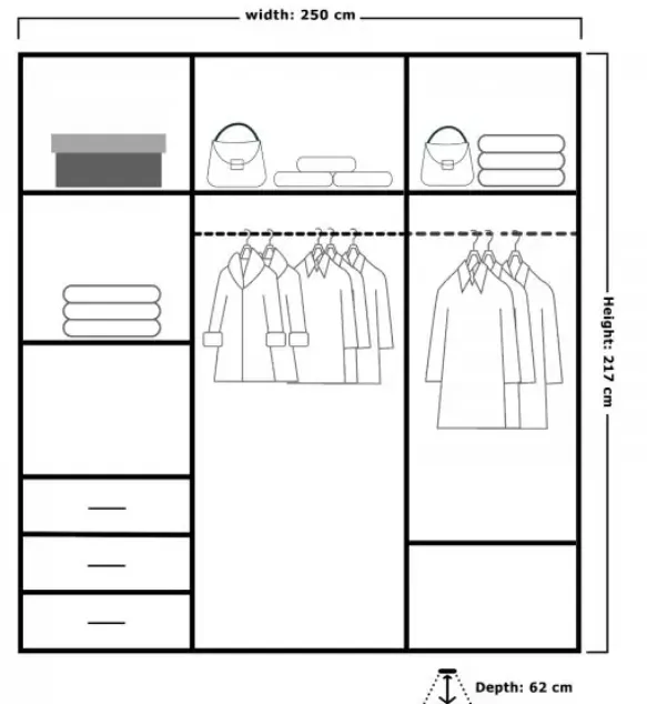 Manchester High Gloss Sliding Door Wardrobe at Latest Hot Deals