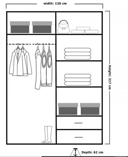 Manchester High Gloss Sliding Door Wardrobe at Latest Hot Deals