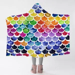 Mermaid Scales Hooded Blanket