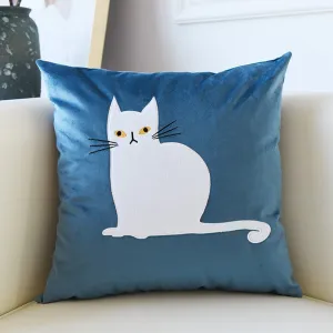 Modern Sofa Decorative Pillows, Cat Decorative Throw Pillows for Couch, Lovely Cat Pillow Covers for Kid's Room, Modern Decorative Throw Pillows