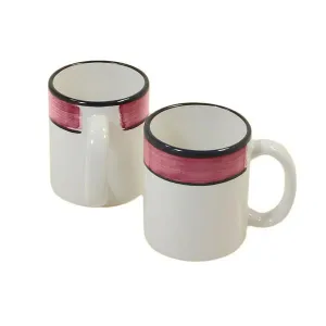 Mug Set - Set of 4 - White & Purple | Spree Pattern