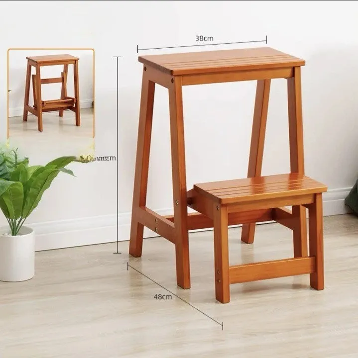 Multifunctional Transformable Ladder Wooden Chair