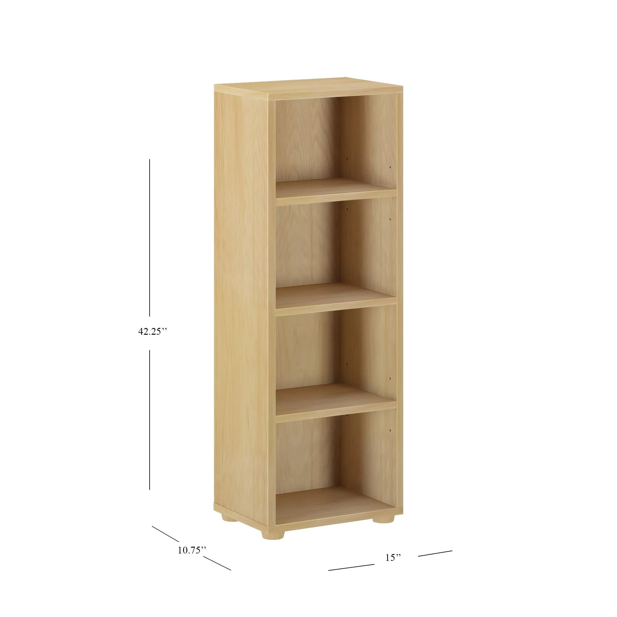 Narrow 4 Shelf Bookcase