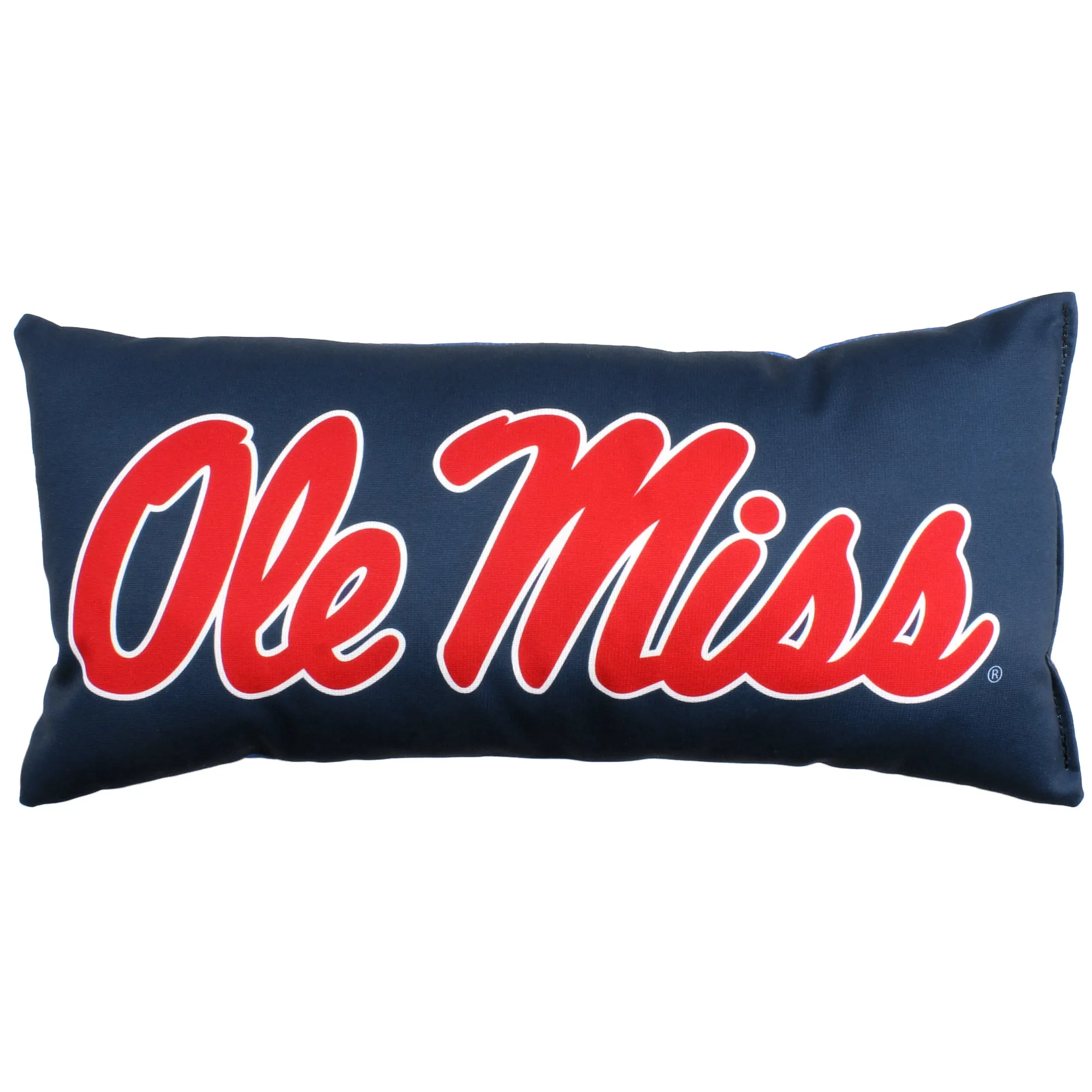 Ole Miss Rebels 2 Sided Bolster Travel Pillow, 16" x 8", Made in the USA