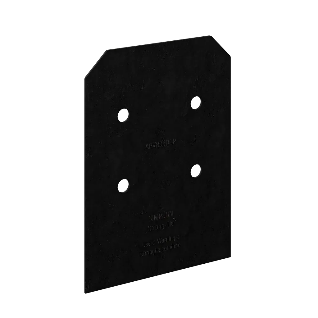 Outdoor Accents® Avant Collection ZMAX®, Black Post Base Side Plate for 8x (Qty-2)