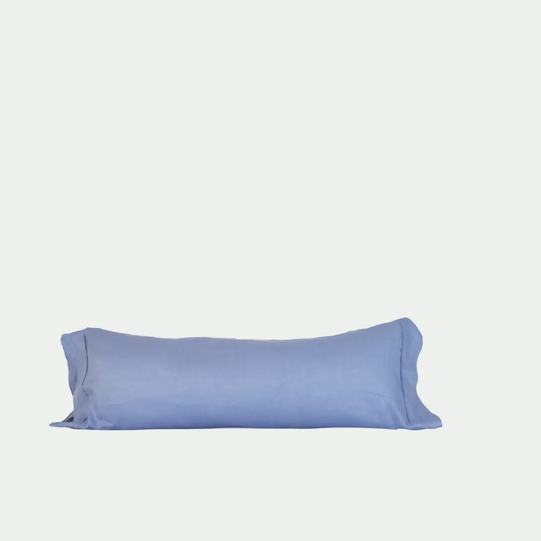 periwinkle linen covered pillow insert