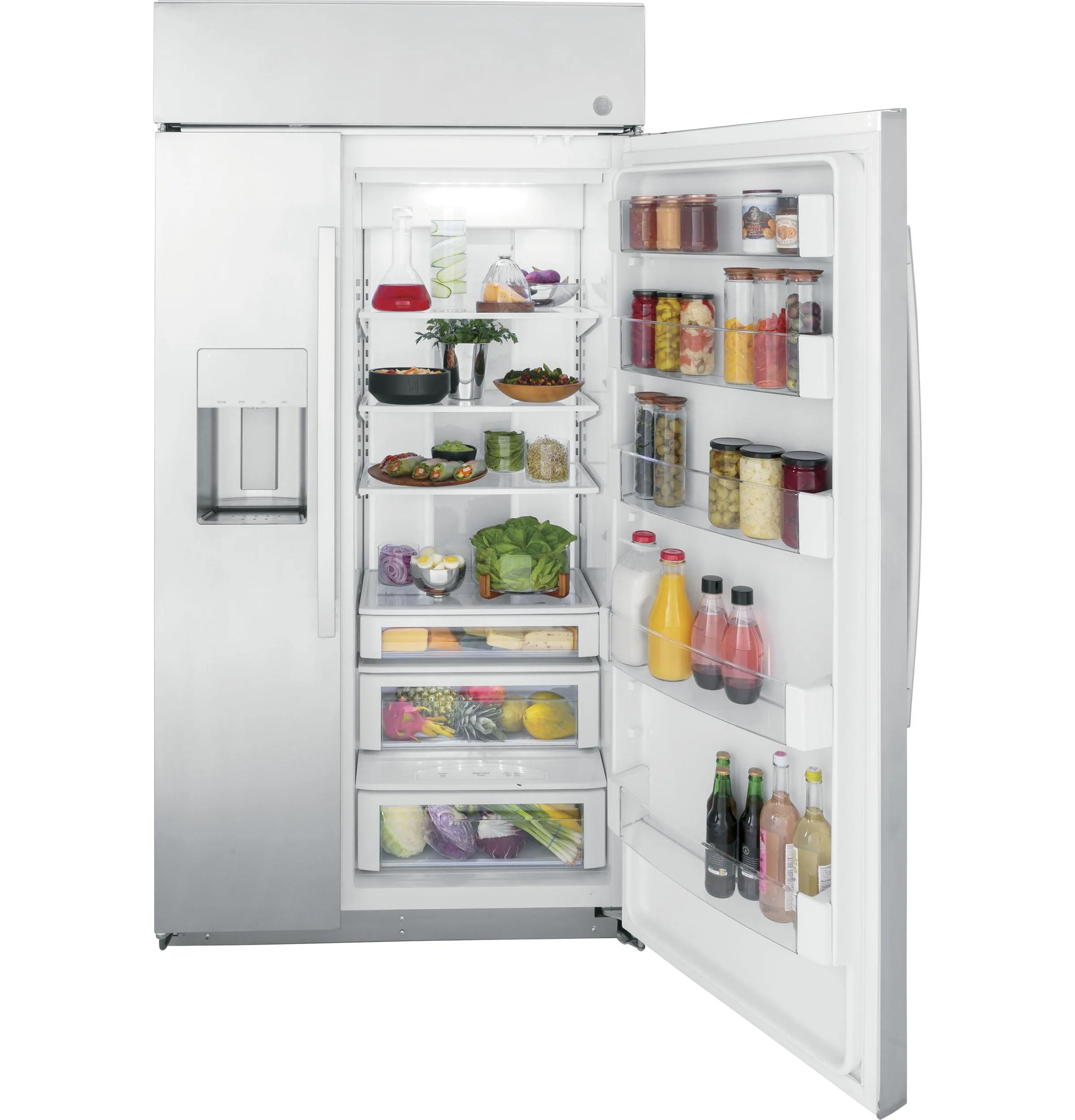 PSB42YSNSS GE Profile™ 42" Smart Built-In Side-by-Side Refrigerator with Dispenser