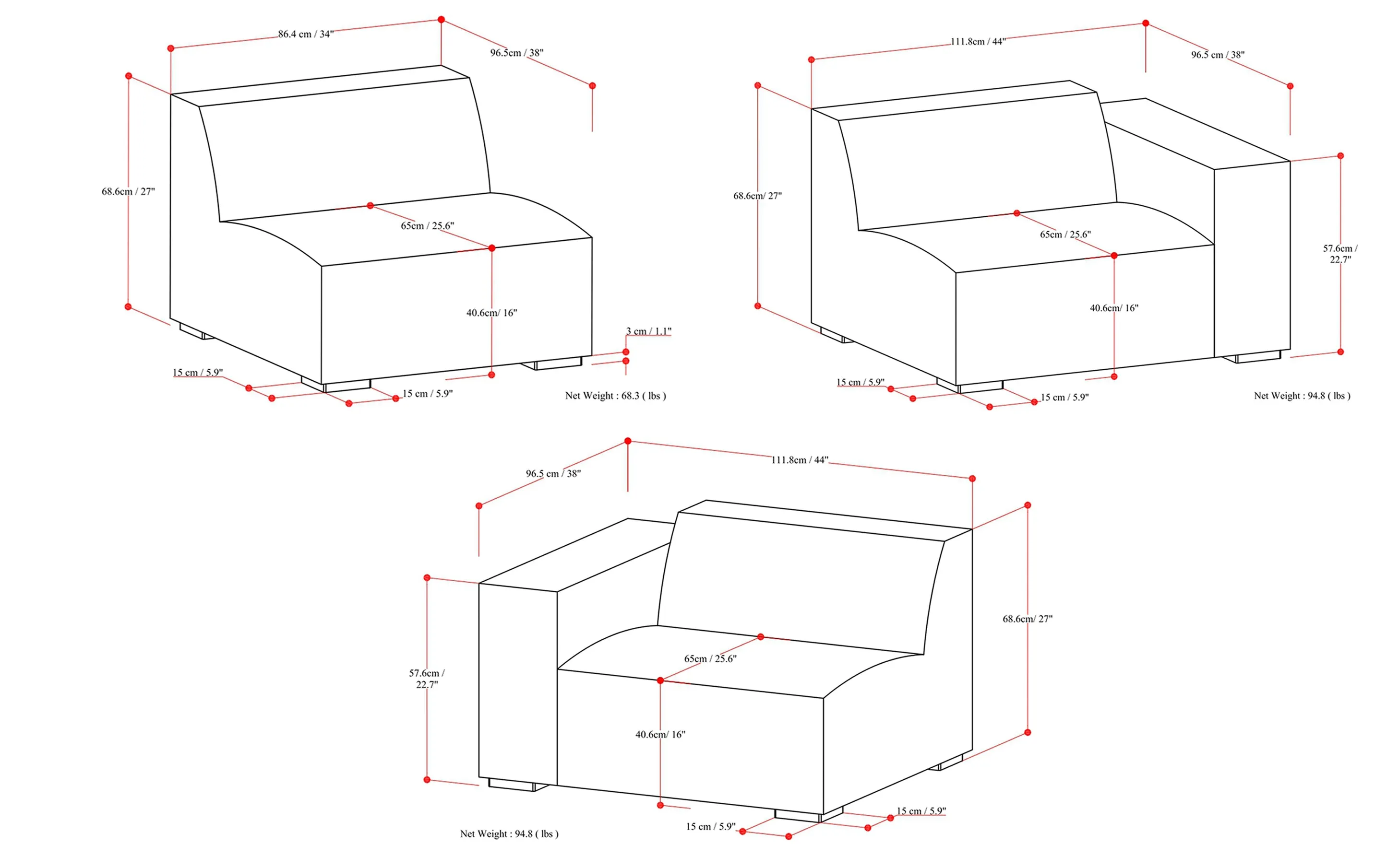 Rex 3 Seater Sofa Performance Fabric