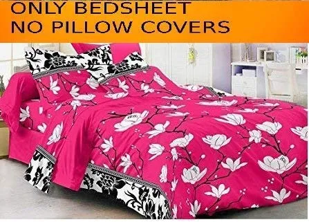 RN HOME FURNISHING Glace Cotton King Size Double Bedsheets (Multi, 90 * 90) (Multi 3)