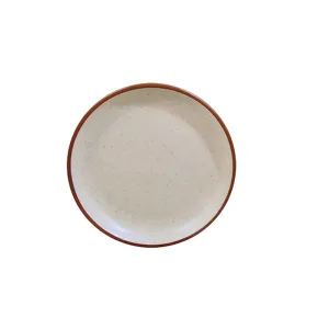 Salad Plate Set - Set of 4 - Beige with Brown | Della Terra