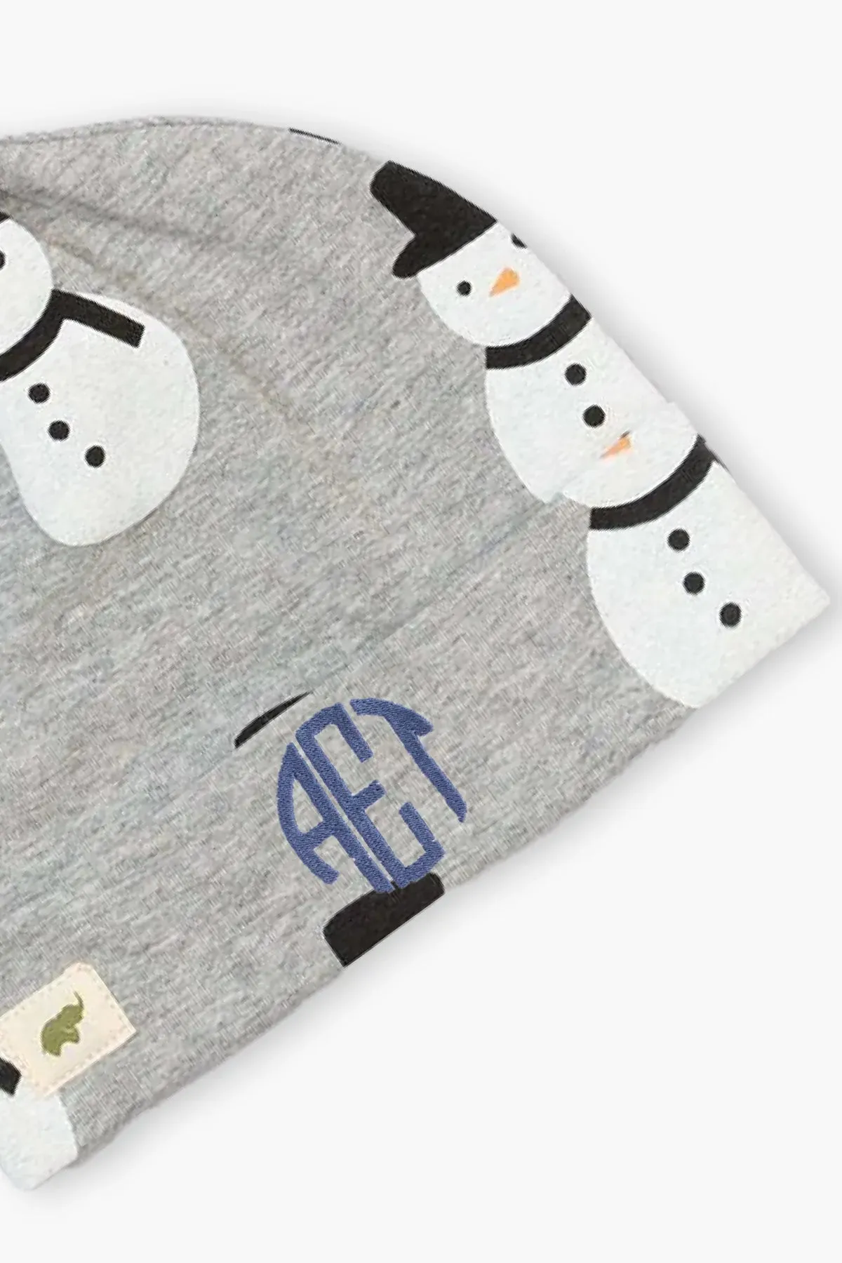 SALE - Top Knot Cap_Let It Snowman