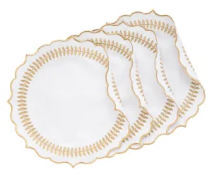 Scalloped Placemats - Round Placemats Set of 4