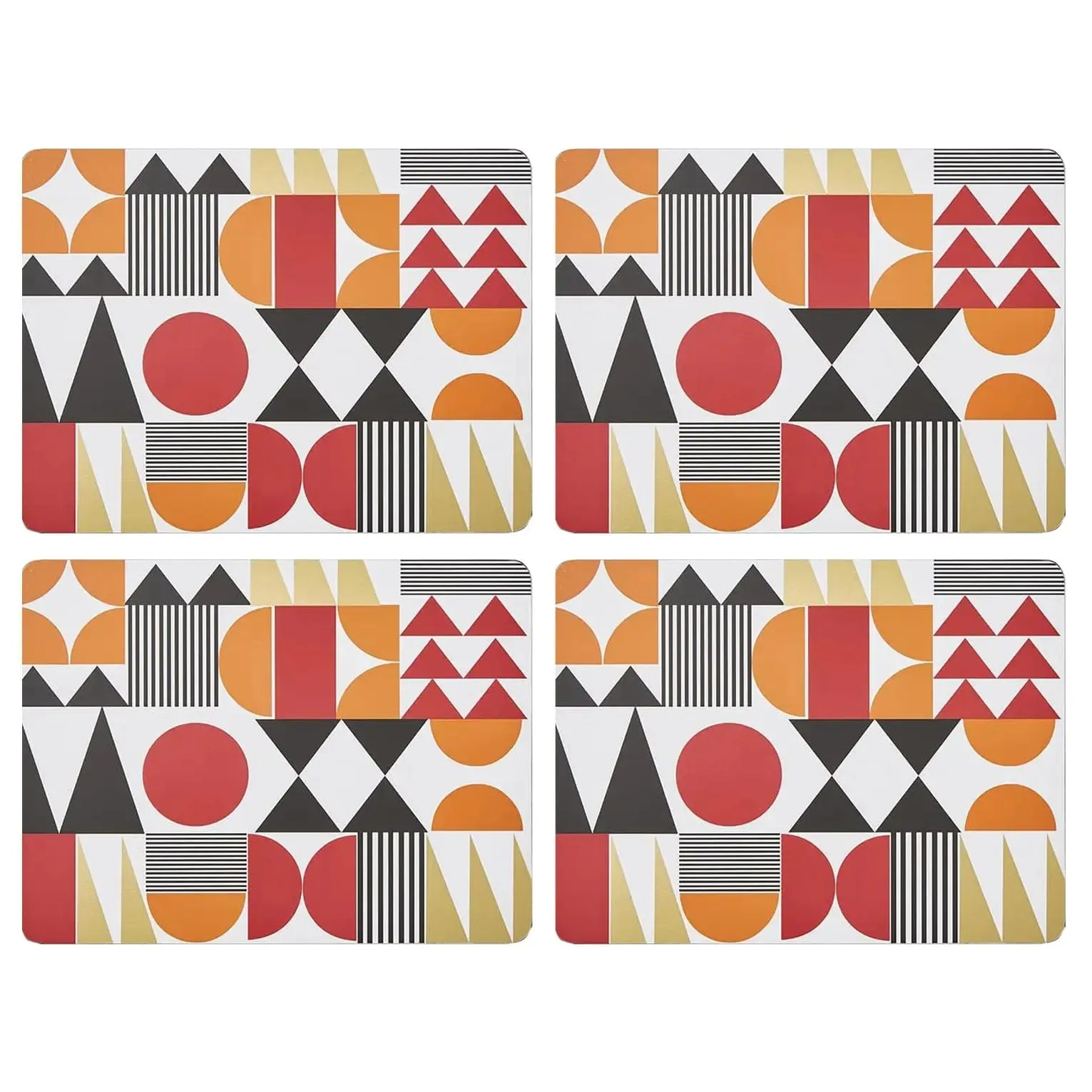 Set of 4 Standard Placemats Classic Designs Cork Back Table Mats