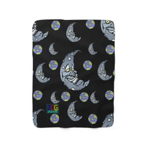 Silver Moon Sherpa Fleece Blanket