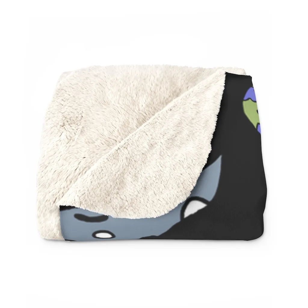 Silver Moon Sherpa Fleece Blanket