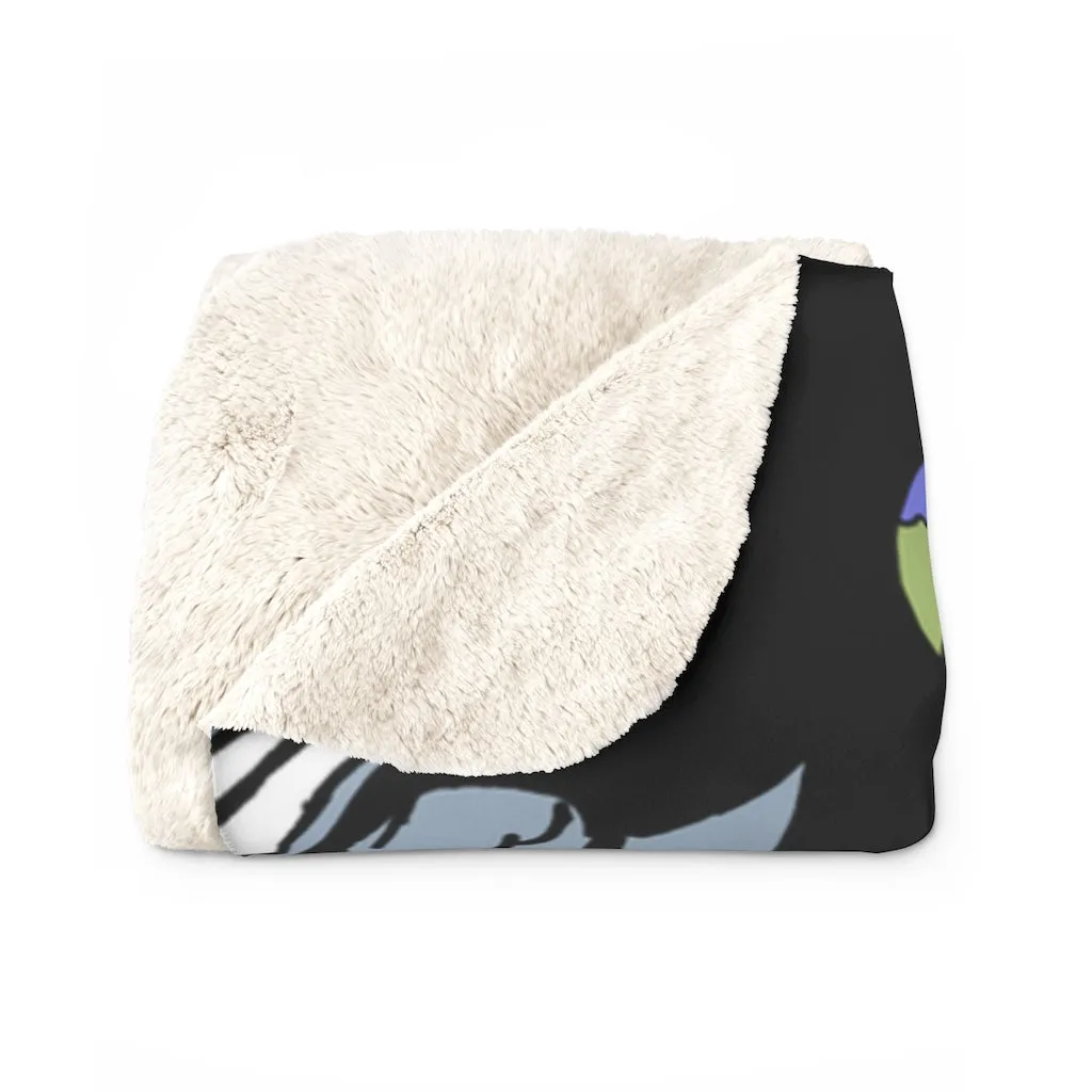 Silver Moon Sherpa Fleece Blanket