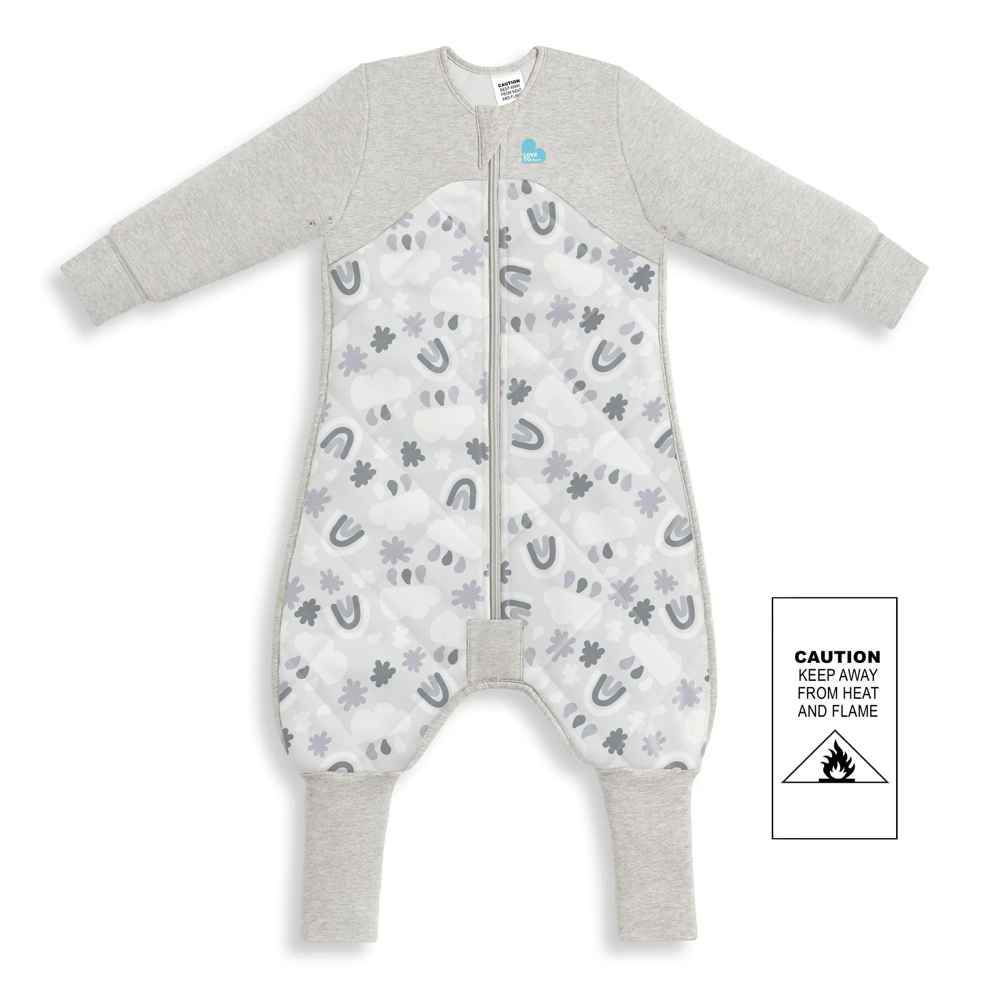 Sleep Suit Organic Warm 2.5 TOG - Rainbow Grey