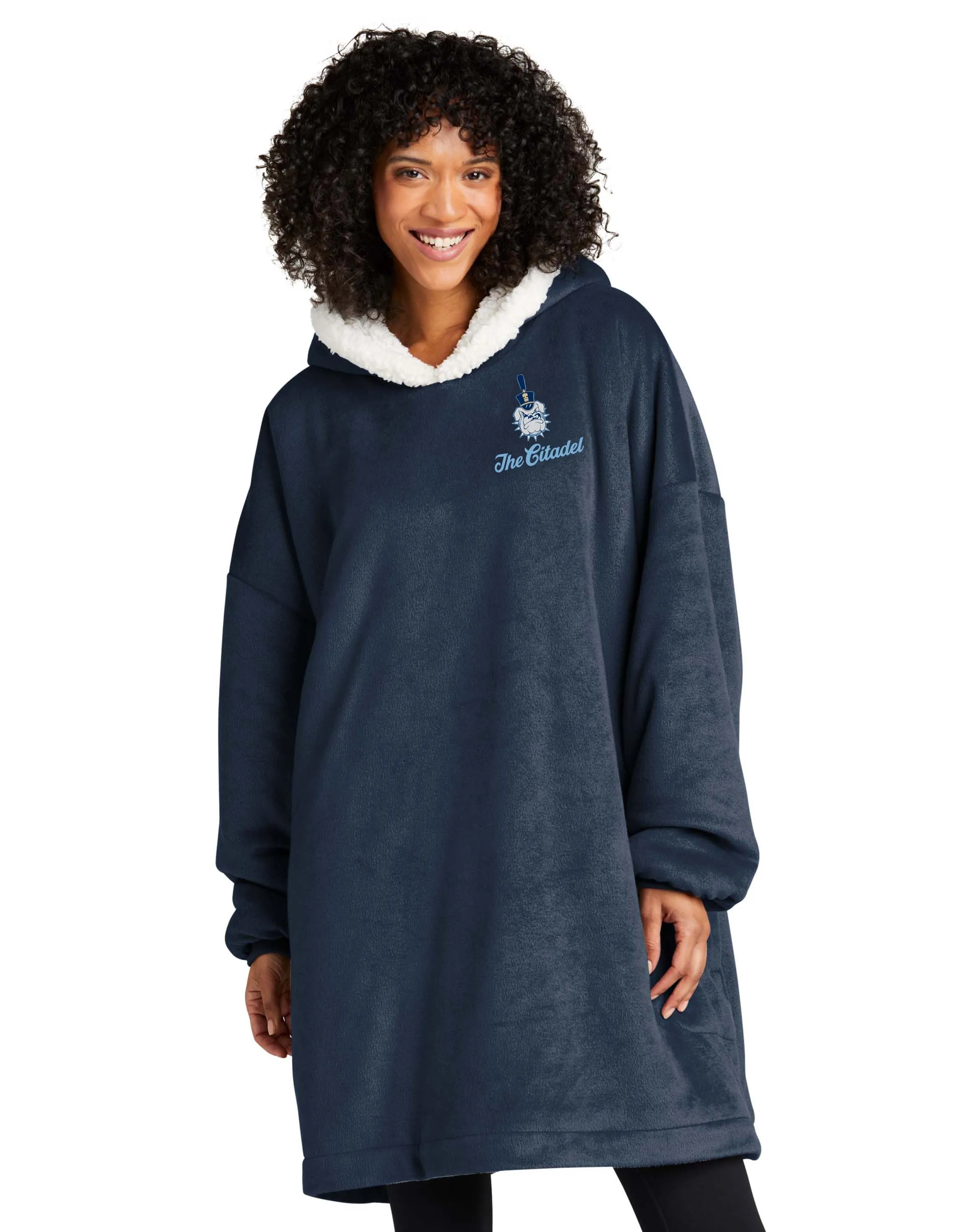 The Citadel, Spike logo, Mountain Lodge Wearable Embroidered Blanket