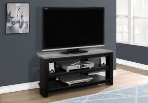 Tv Stand - 42"L / Black / Grey Top Corner