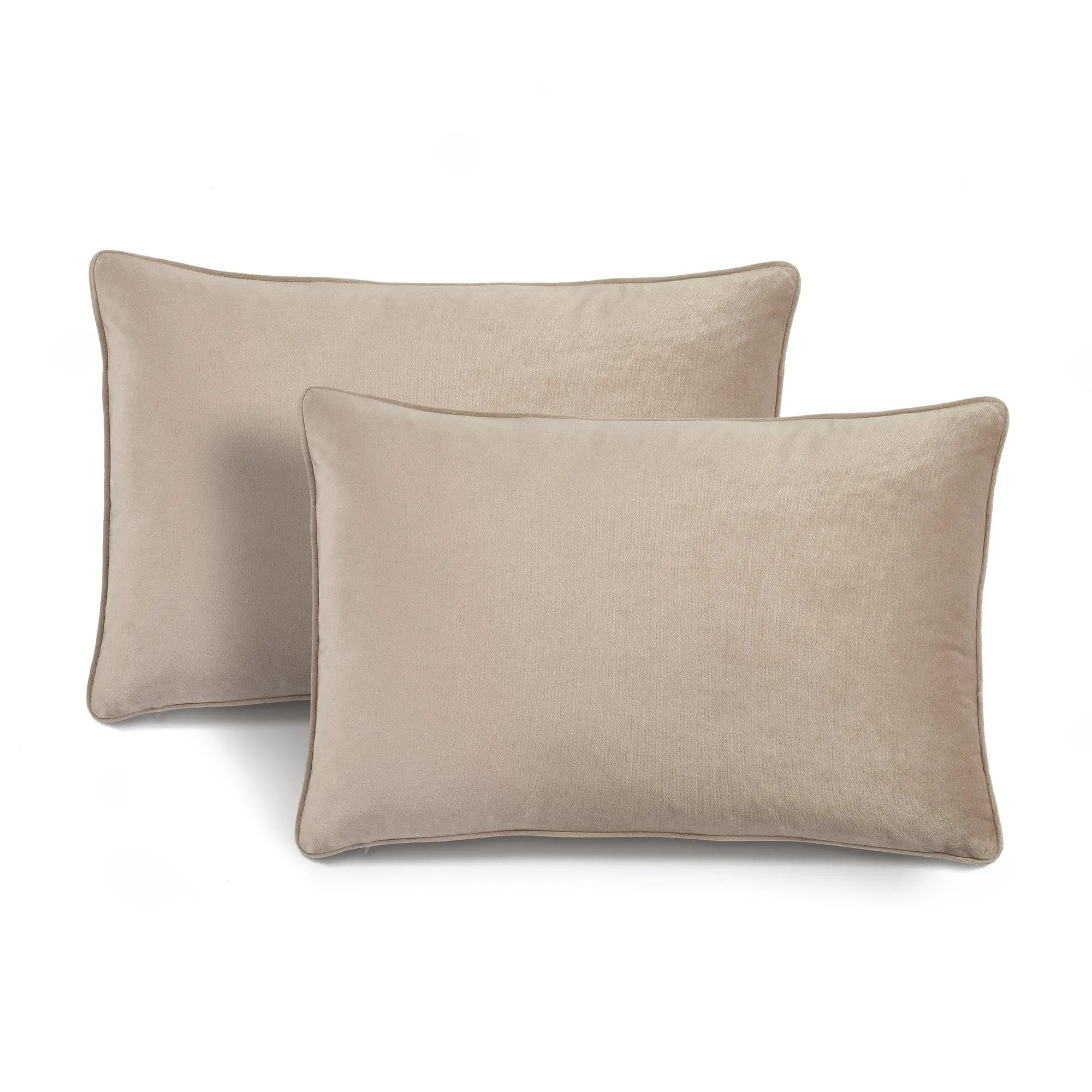 Velvet Solid Decorative Pillow Cover 2-Pack Set