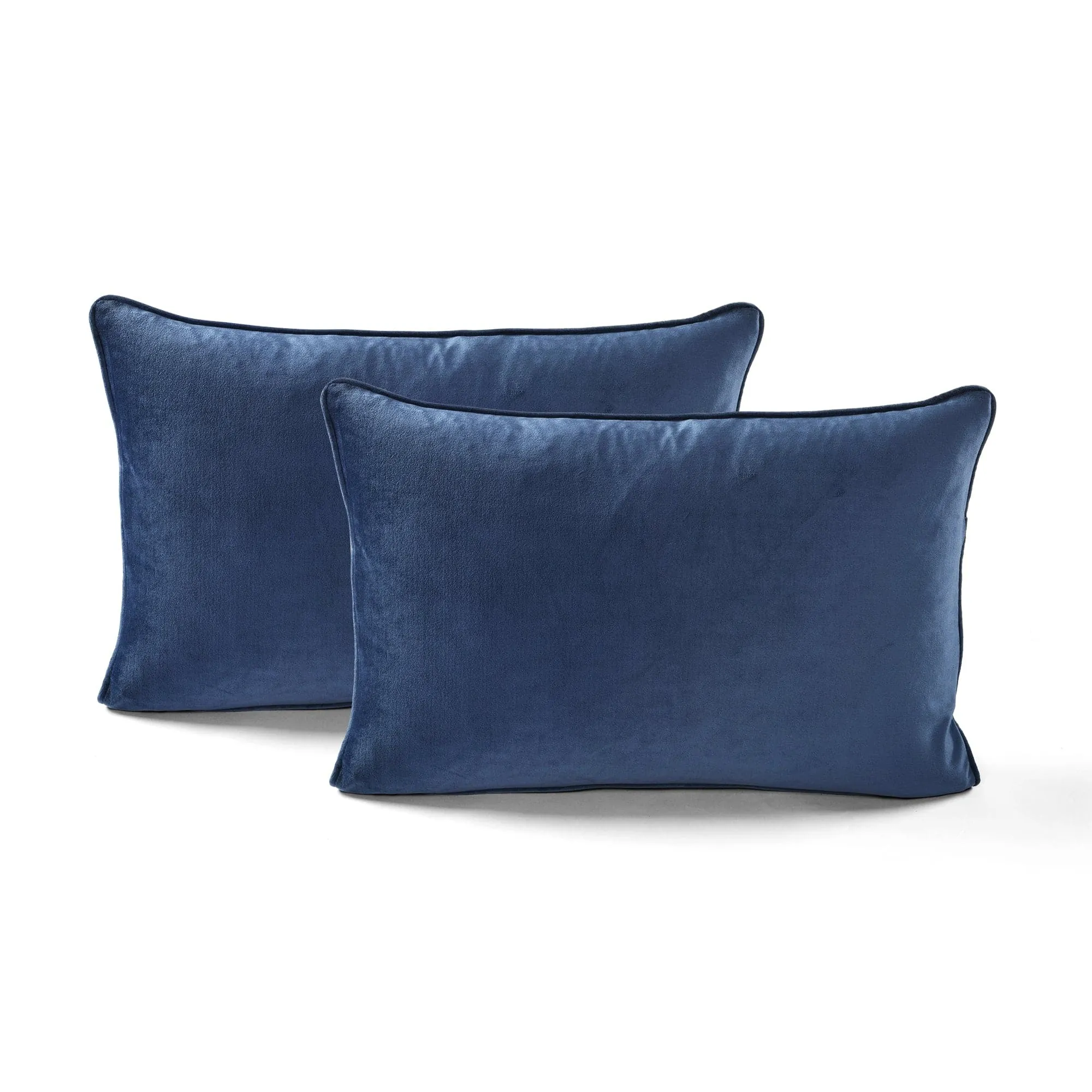 Velvet Solid Decorative Pillow Cover 2-Pack Set