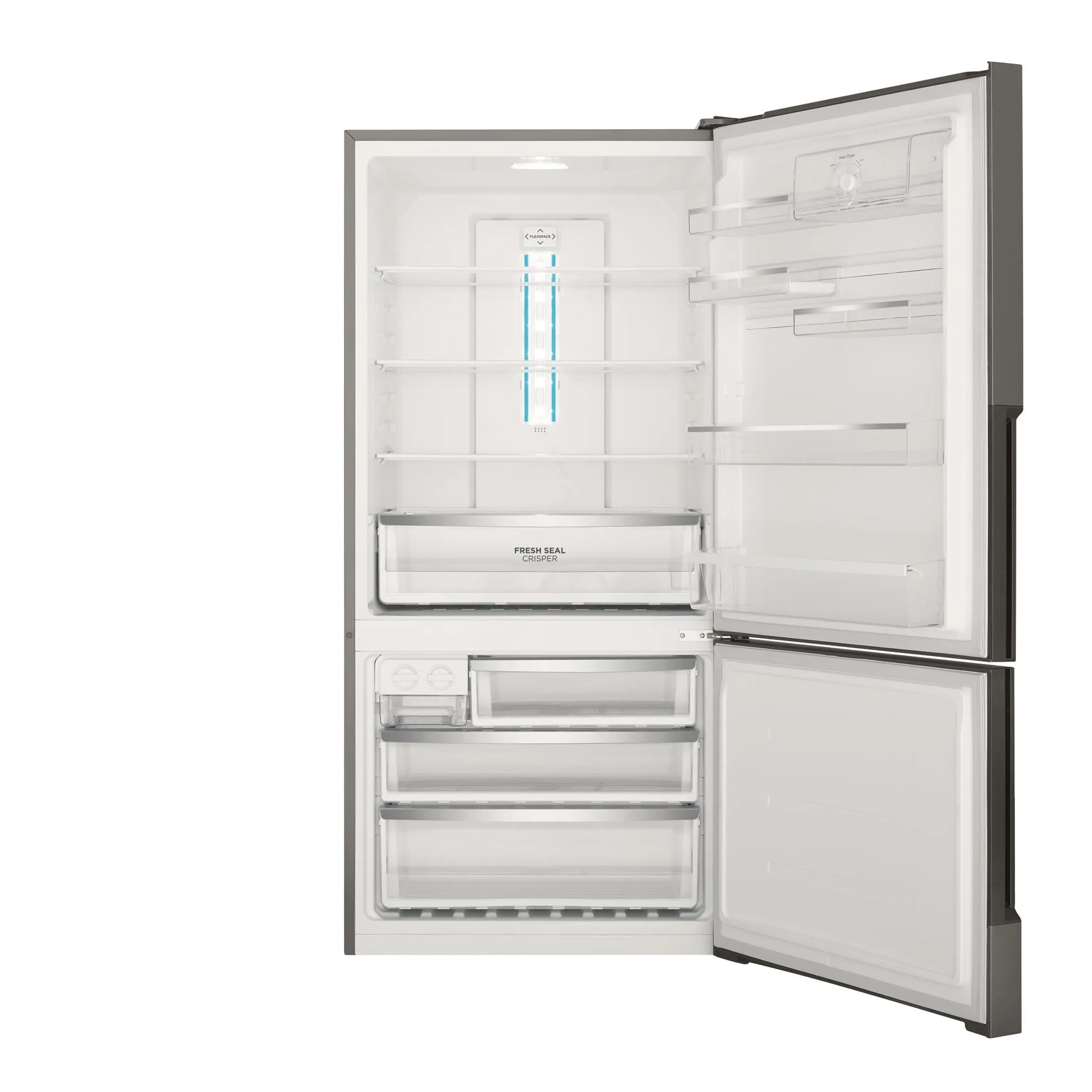 Westinghouse WBE5300BC-R 496L Bottom Mount Fridge (Dark Stainless Steel) [Right]