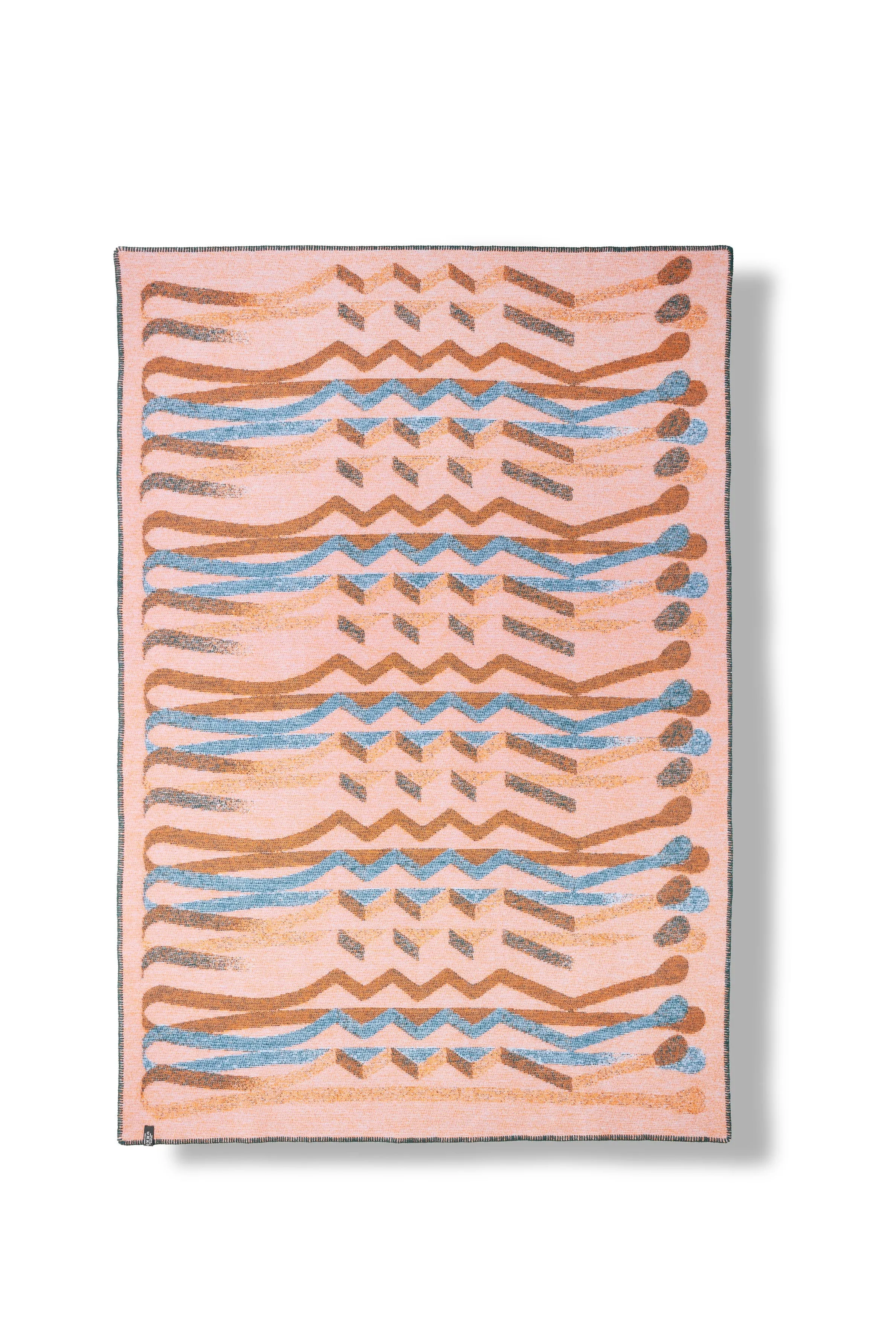 Wool Blanket "Bobby Pin" by Leonie Bos