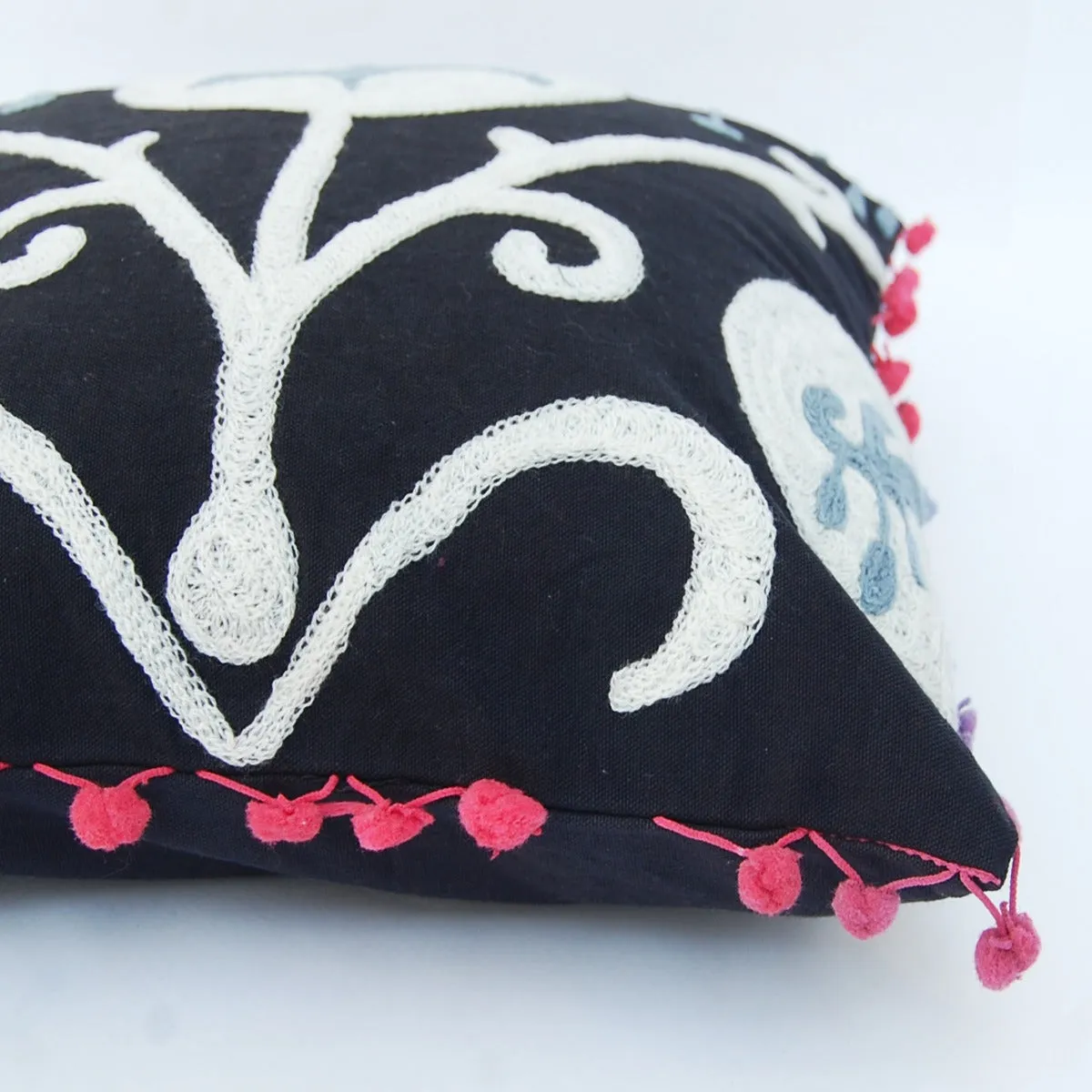 Woolen Embroidery Suzani Cushion Covers Decorative - CraftJaipur